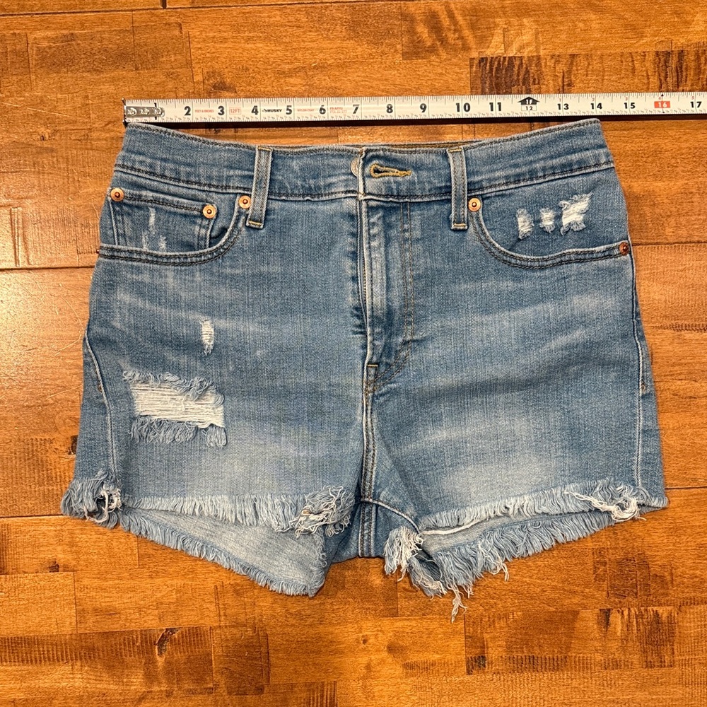 Levi’s Denim Distressed Cutoff Shorts - Light Blue